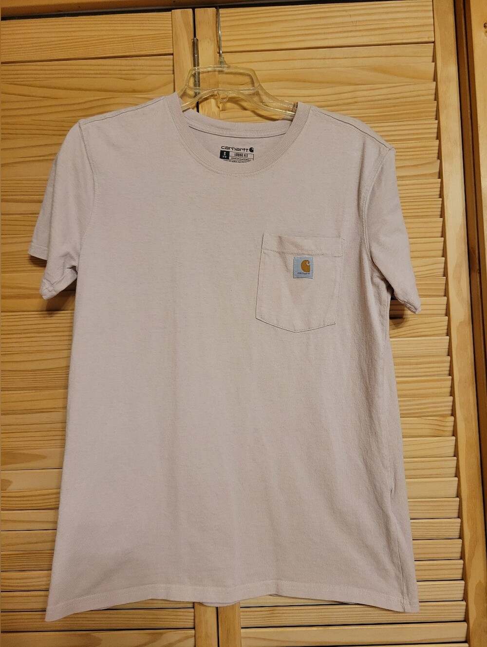 Carhartt Shirts Mens‎ Small loose fit Pocket Tee light pink Workwear